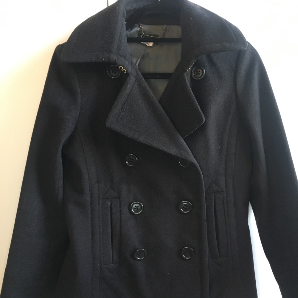 J. Crew Black Peacoat Size Small